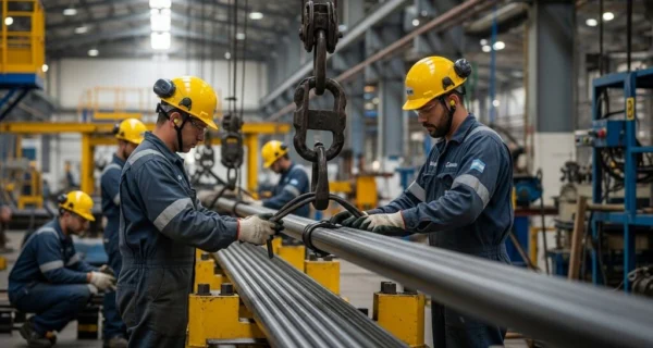Gráfico de la caída en la industria argentina