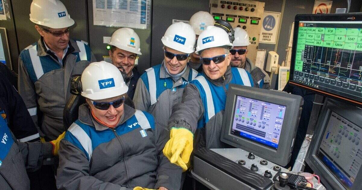 Visita de Kristalina Georgieva a Vaca Muerta