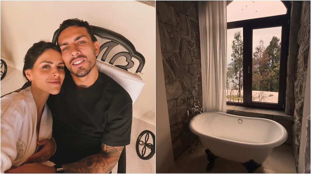 Leandro Paredes y su familia en Bariloche