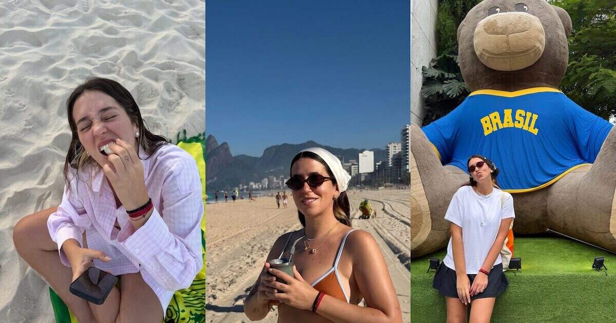 Leticia Siciliani disfrutando de la playa en Río de Janeiro