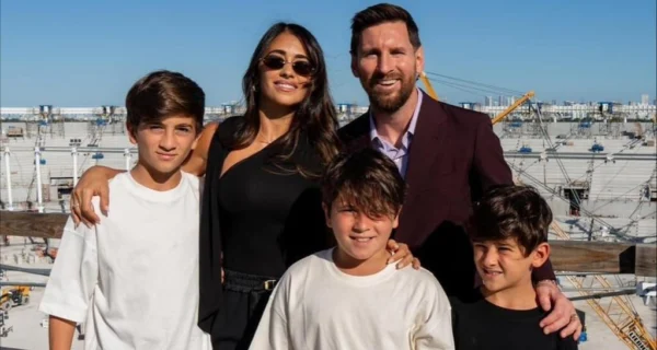 Lionel Messi con su familia en Miami