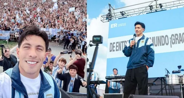 Lisandro Martínez en Gualeguay tras el Mundial 2026