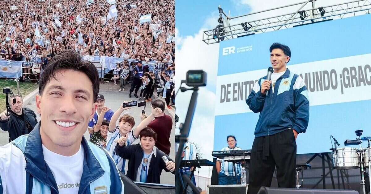 Lisandro Martínez en Gualeguay tras el Mundial 2026