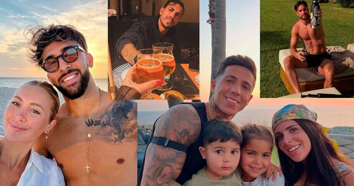 Jugadores de la Selección argentina en vacaciones