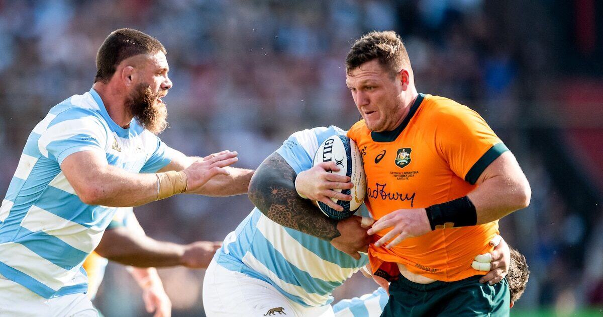 Los Pumas en un partido de rugby