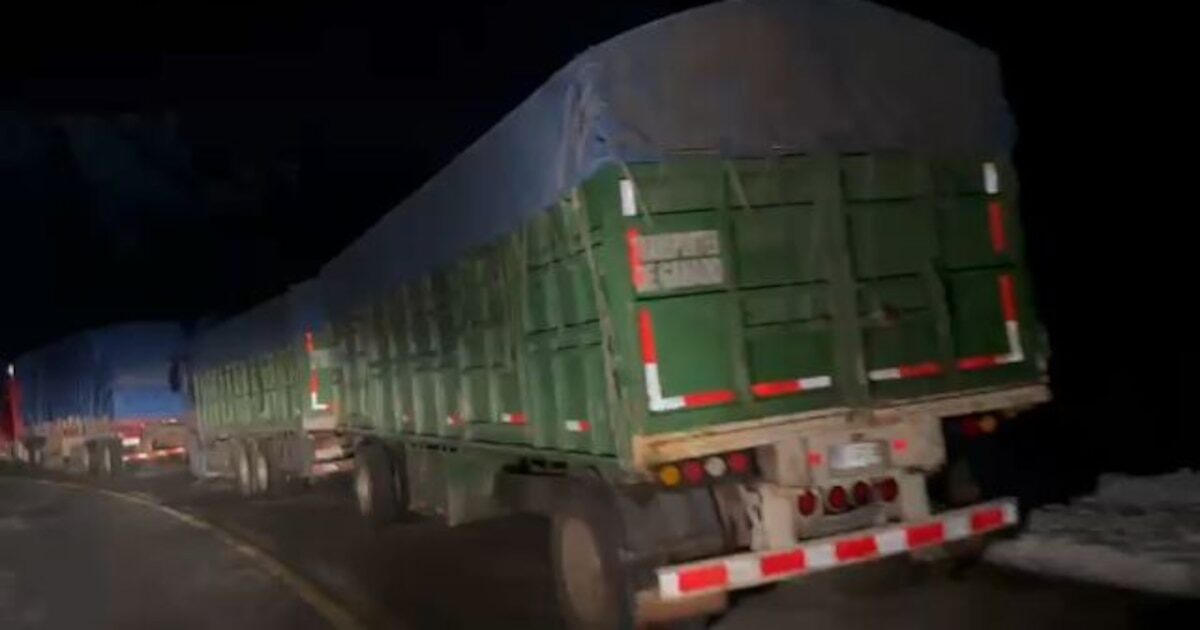Camiones varados en Neuquén