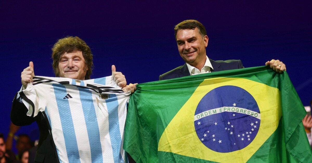 Javier Milei en un acto político