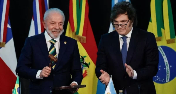 Javier Milei en la Convención Nacional del Partido Liberal en Brasil