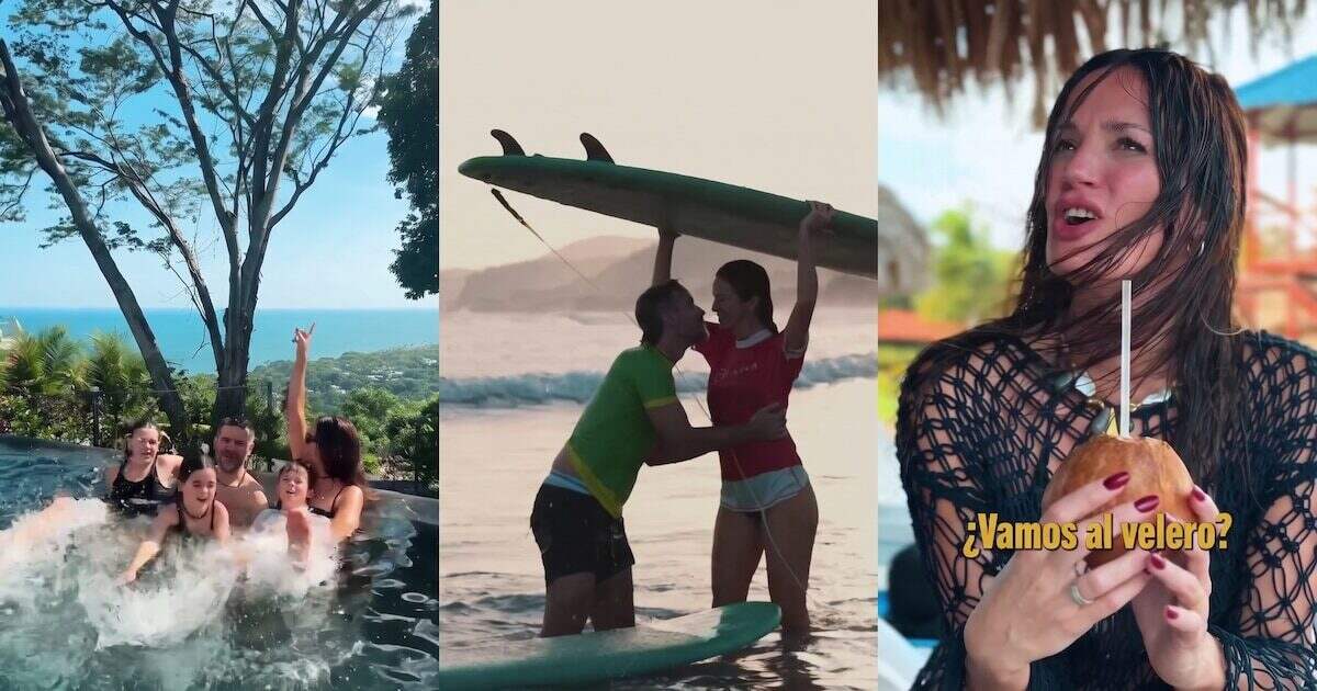 Pedro Alfonso y Paula Chaves disfrutando de vacaciones familiares en El Salvador