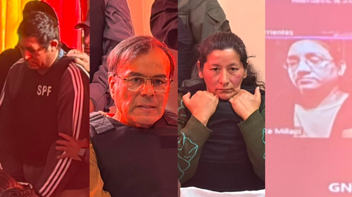 Imágenes de los implicados en el juicio por la desaparición de Loan Danilo Peña en Corrientes