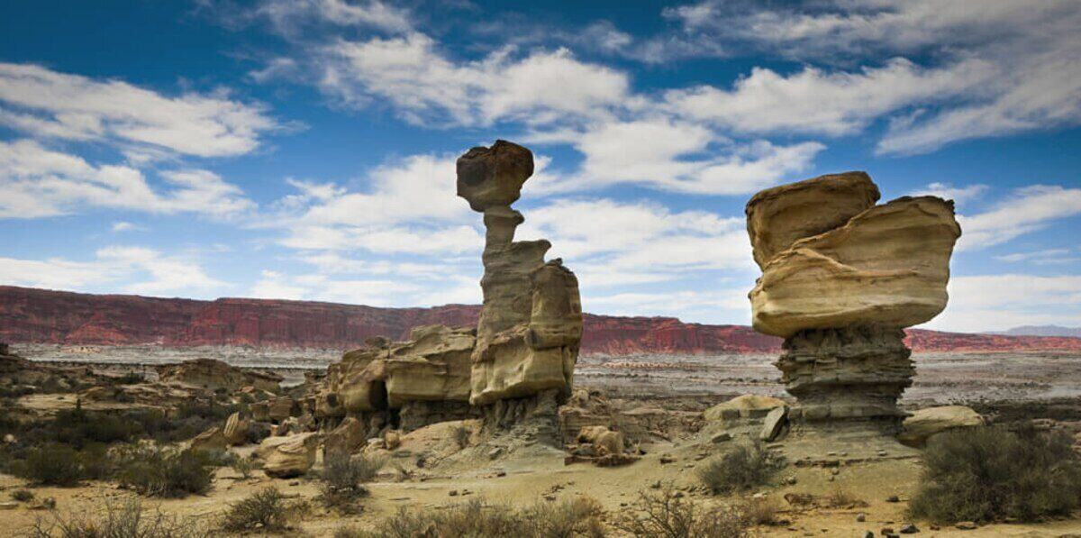 Formaciones rocosas en el Parque Ischigualasto, San Juan, Argentina