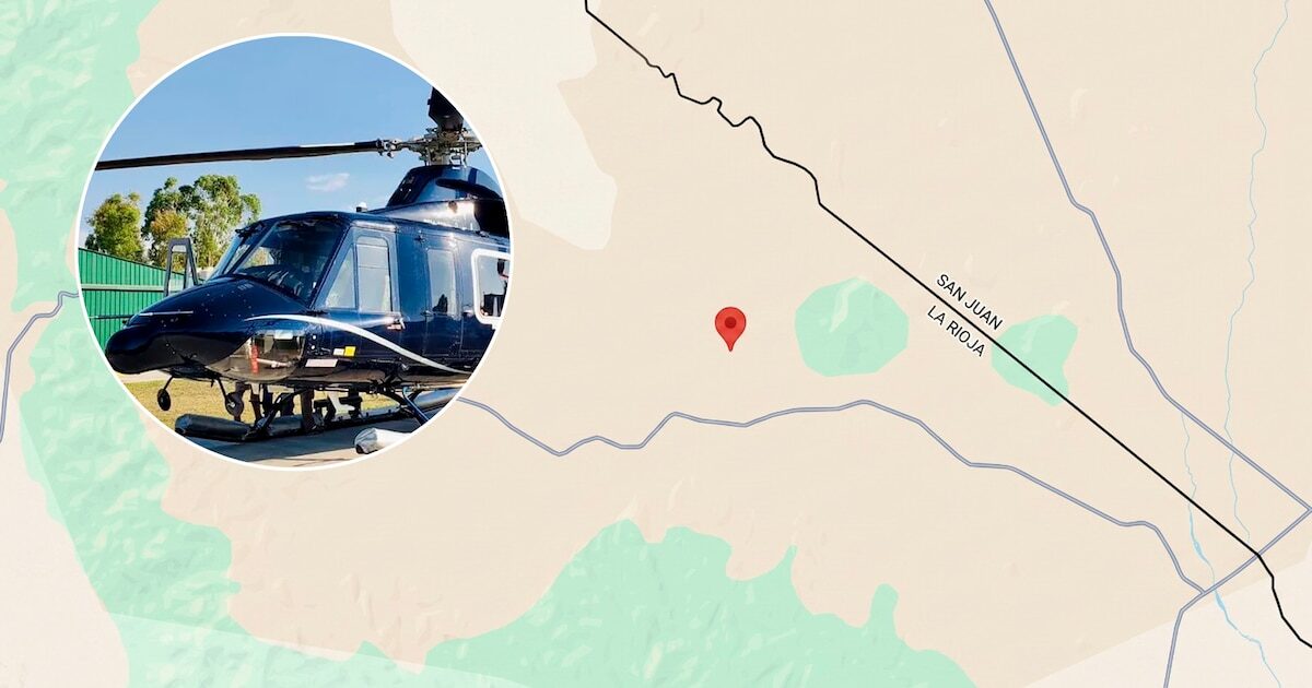 Helicóptero Bell 412 accidentado en San Juan