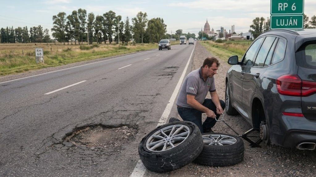 Ruta 6 en mal estado