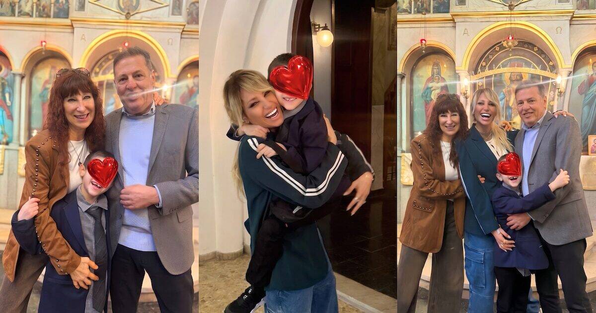 Vicky Xipolitakis y su hijo Salvador en el Día de los Abuelos