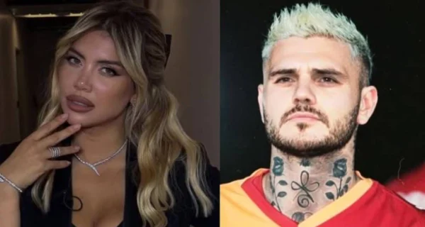 Wanda Nara y sus hijas en la playa