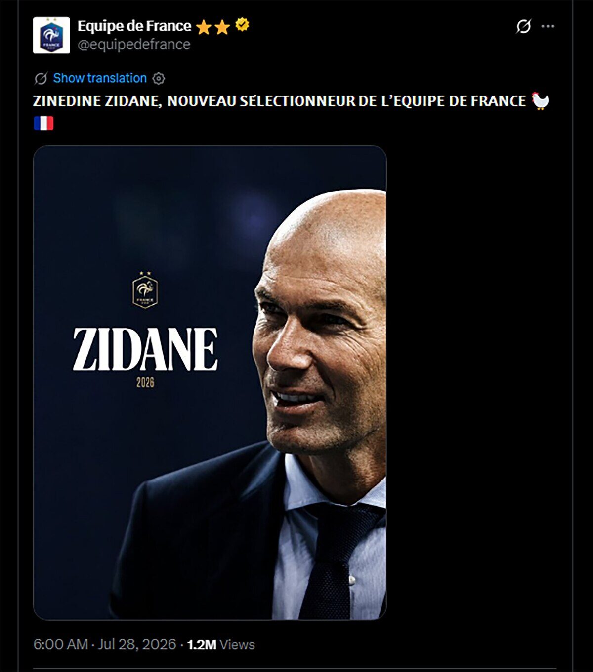 Zinedine Zidane presentado como nuevo entrenador de la selección francesa de fútbol