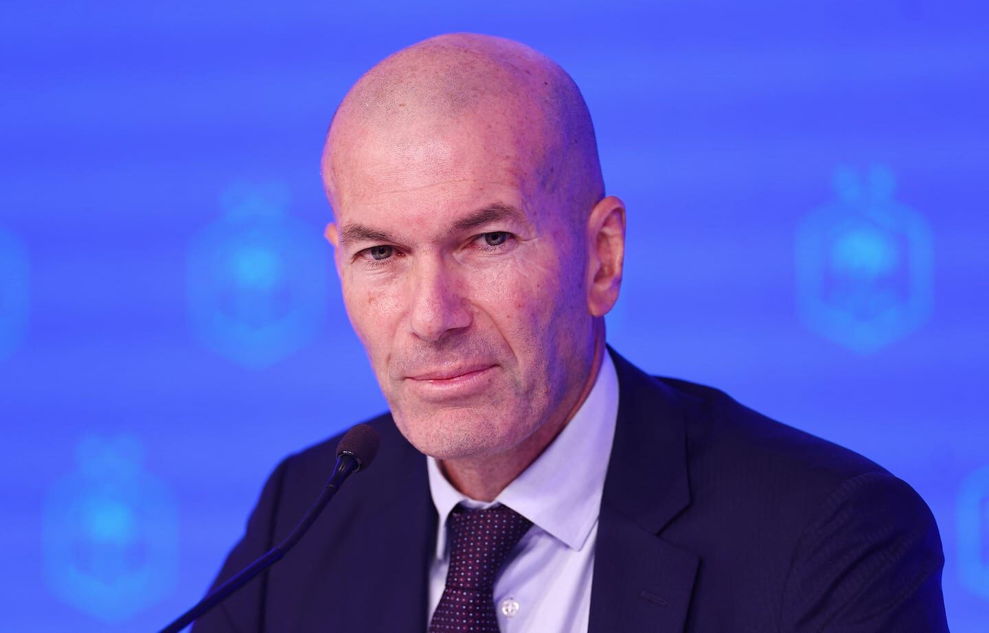 Zinedine Zidane en la presentación como nuevo entrenador de la selección francesa de fútbol